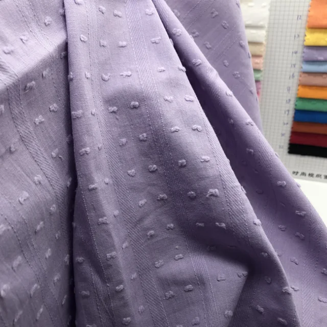 Жаккардовая ткань в горошек из 100% хлопка полоску для женских рубашек и детской одежды