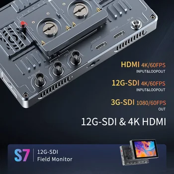 FEELWORLD S7 7" 12G-SDI Camera Monitor Factory Direct Wholesale Supplier 1600nit Touchscreen HDMI2.0 B2B Customizable detail image