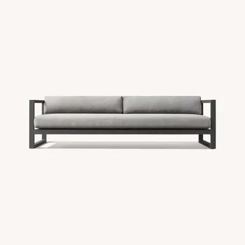 Hangkai new product promotion modern style furniture luxury metal frame aluminium sofa set
