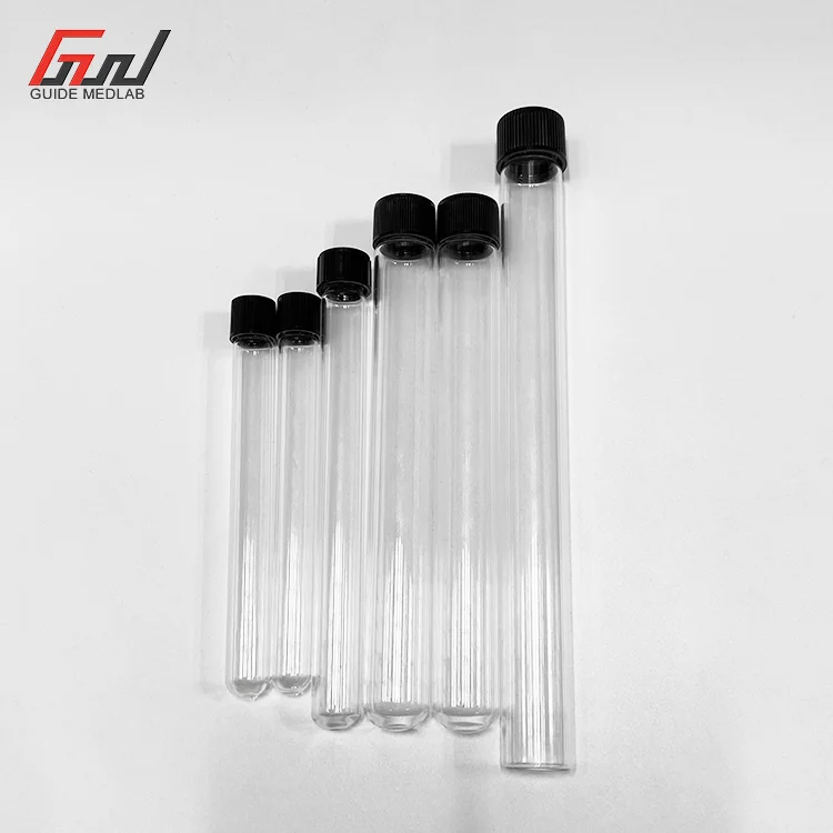 Factory Price Culture Tubes Large Glass Test Tube With Screw For Lab