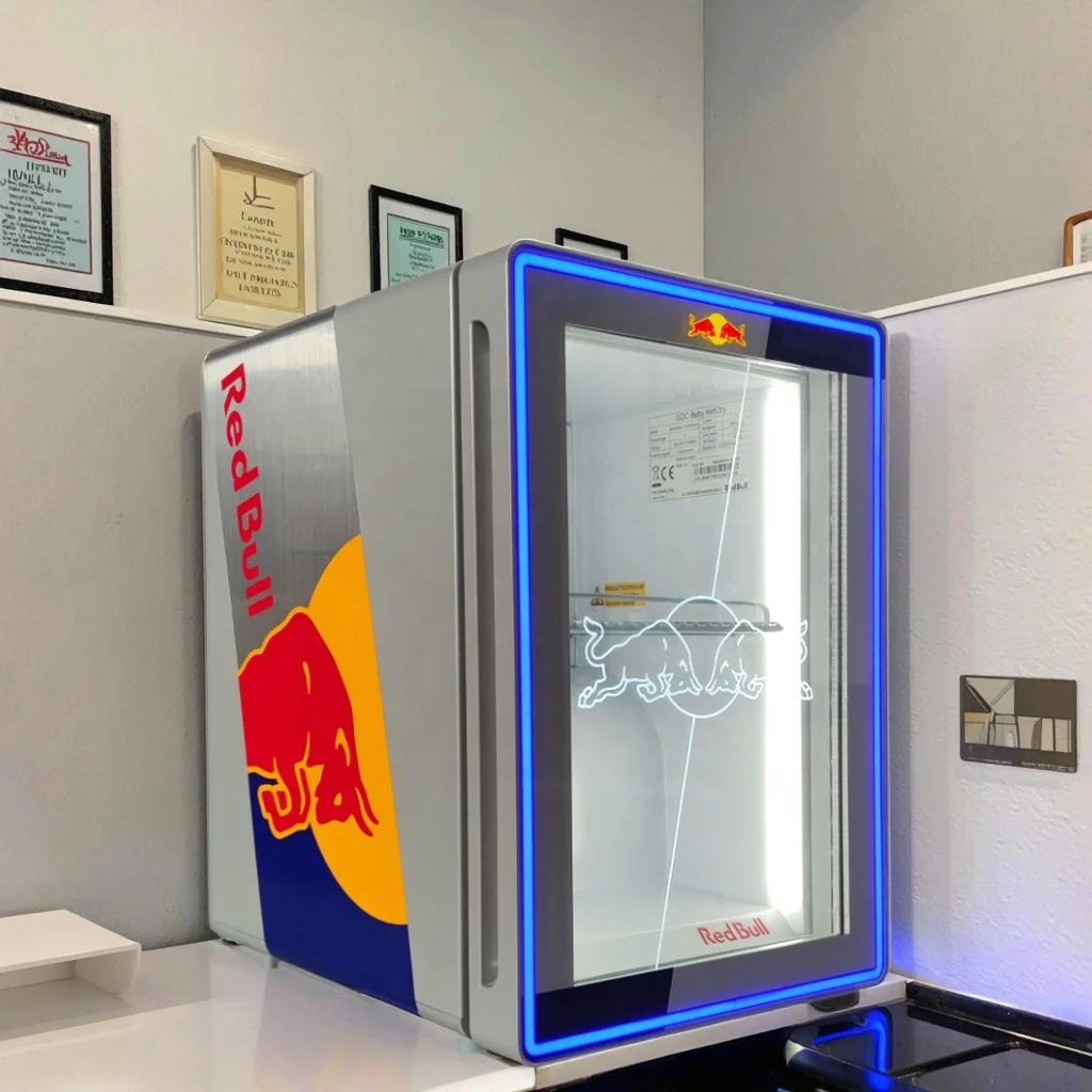 Stylish Small Fridge Redbull - Efficient Commercial Solutions