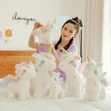 High Quality Stuffed Animal Toys Kawaii Pony Plushies Cute Horse Toy  Pink Stuffed Plush Unicorn Animal Toys for Kids