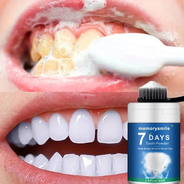 Factory Wholesale New Design Private Label Oral Care Remove Stains 80ML Teeth Whitening Powder