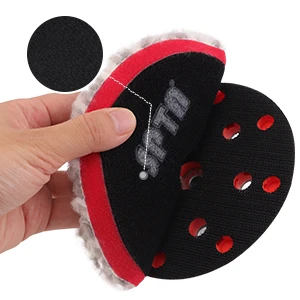 SPTA 3 Inch 1Pc V2.0 Medium Cut Short Wool Polishing Pad RO/DA Polisher Buffing Pad for Car Polisher Remove 1500# Sanding Marks