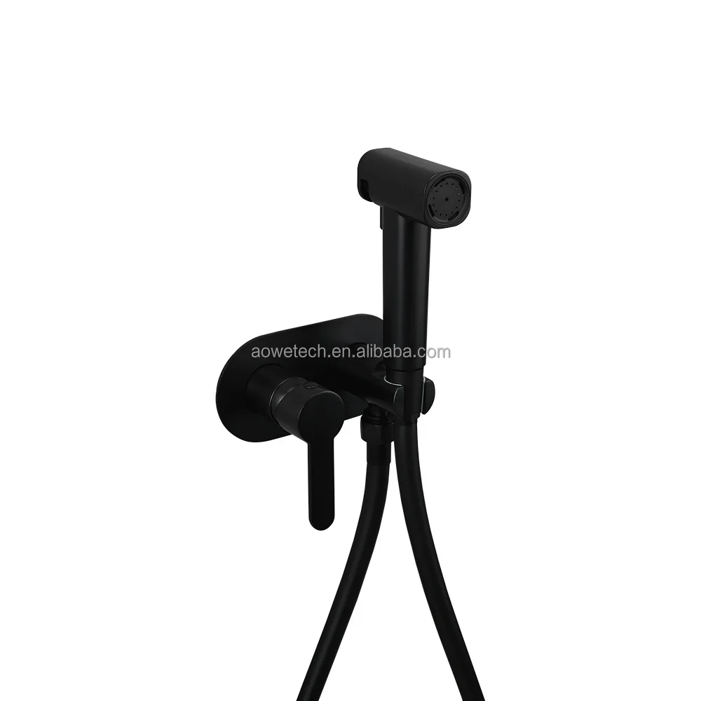 Spray Gun Toilet Companion Set Hot/Cold White Copper Bidet Hand Shower Wall-Mounted Pressure-Boosting Nozzle High-Pressure