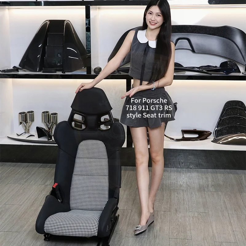 Porsche 911 GT3RS 718 Panamera Taycan Dry Carbon Fiber Car Modification Buckrt Seat Racing Seats