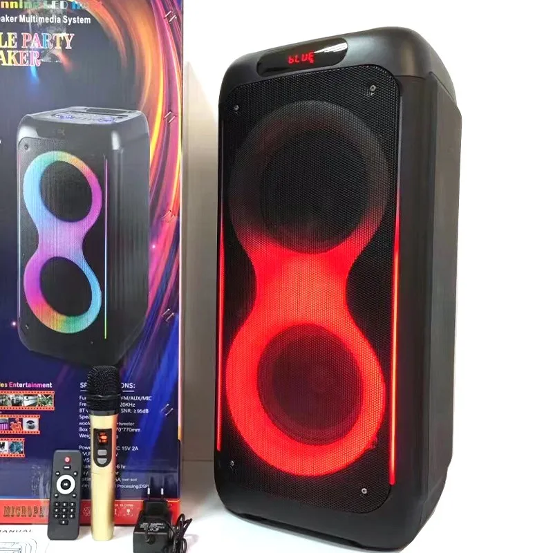 RX-8288 BT Speaker - Dual 8 Inch Horn, Portable & Waterproof