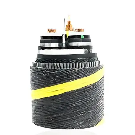 Low MV Submarine Power Cable with Three XLPE Insulated Copper Aluminum Conductors PVC PE Construction Latest Standards