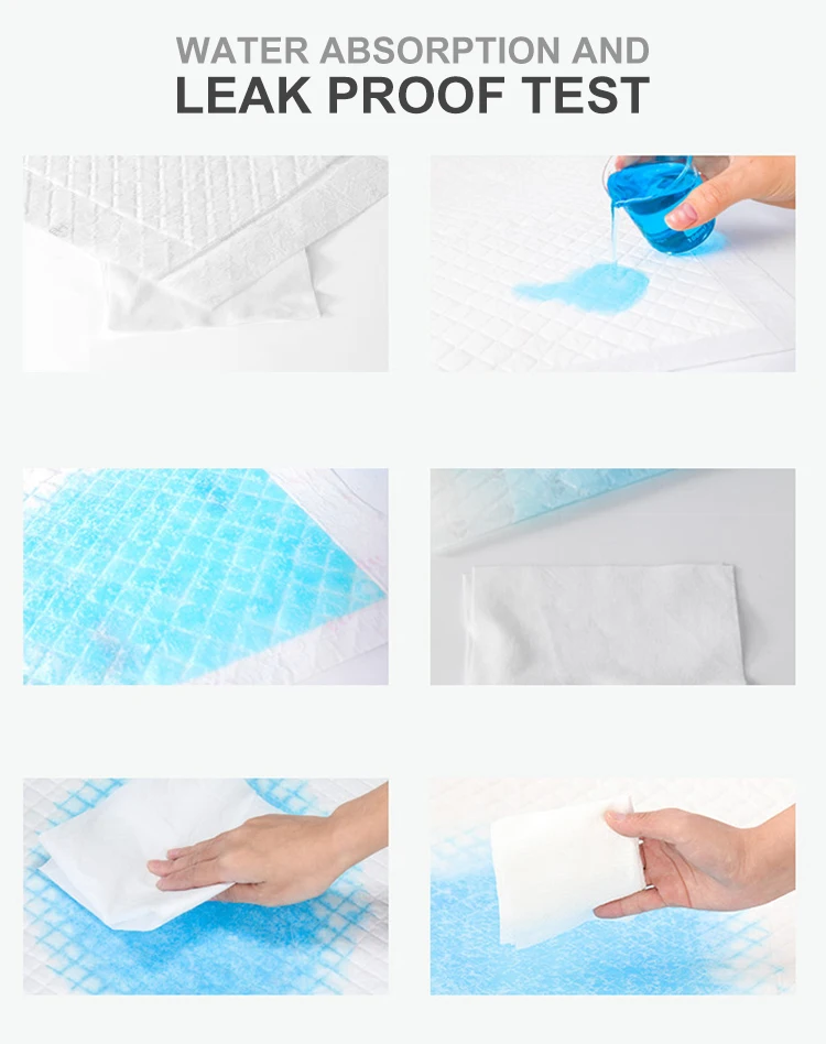 Absorbent Fluff Protective Bed Pee Pads Chucks Pads Disposable