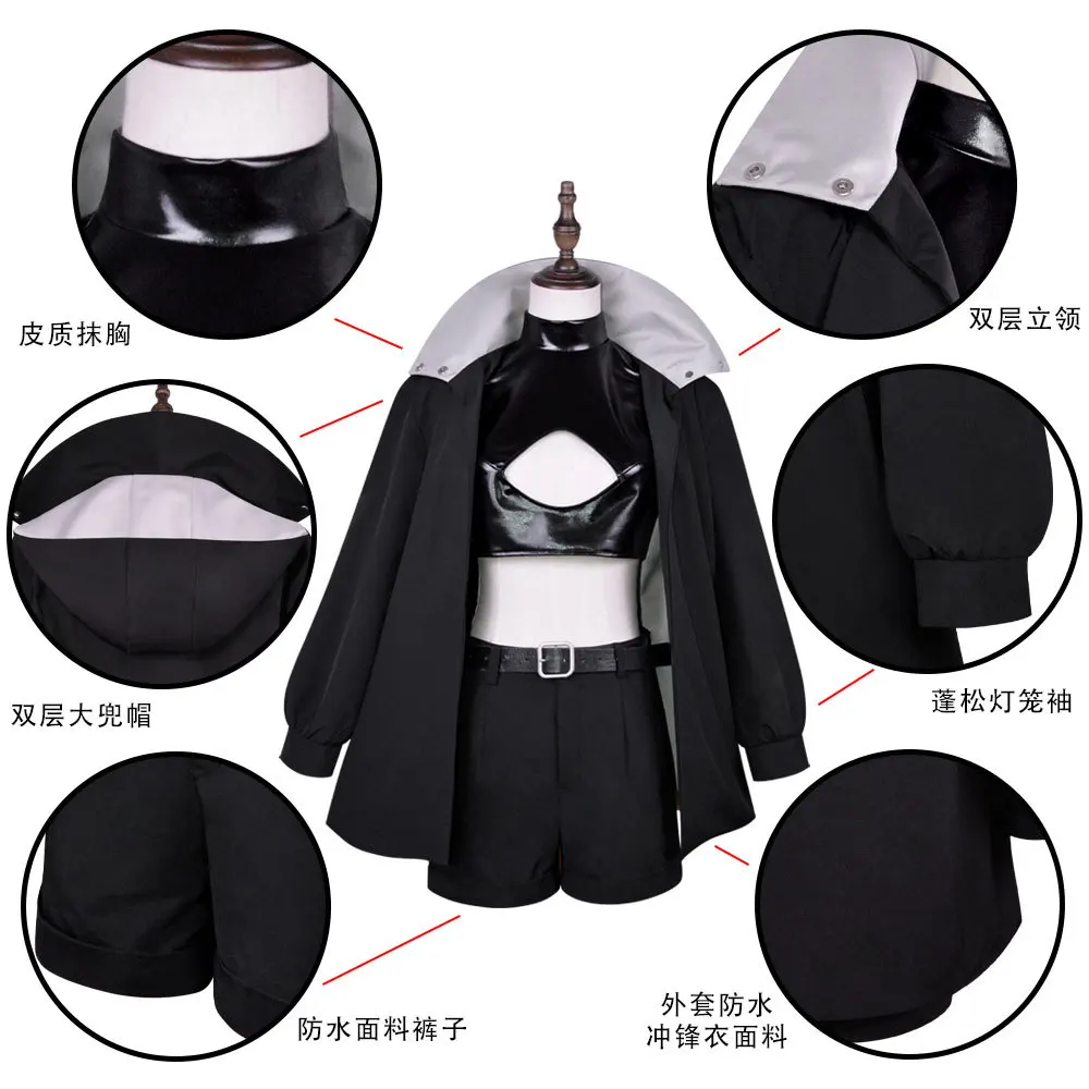 Yofukashi no Uta Call of the Night Nazuna Nanakusa Vampire Black Cosplay  Costume