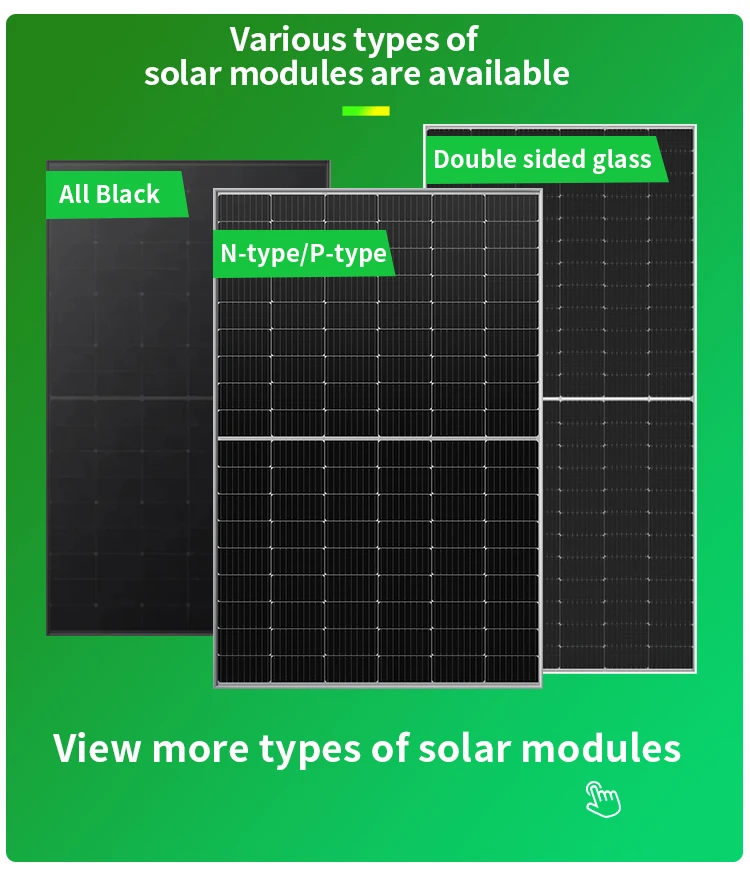 In Stock A Grade 590w 600w 650w 710w N Type Bifacial Hjt Half Cut 210MM Double Glass Pv Mono Solar Panel for commercial System