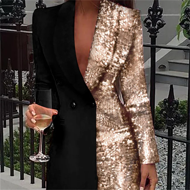 Blazer Sexy Da Donna Con Paillettes Moda - Buy Giacca Sportiva De,Giacca  Sportiva Di Alta Qualità,Paillettes Vestiti Delle Donne Product on  Alibaba.com