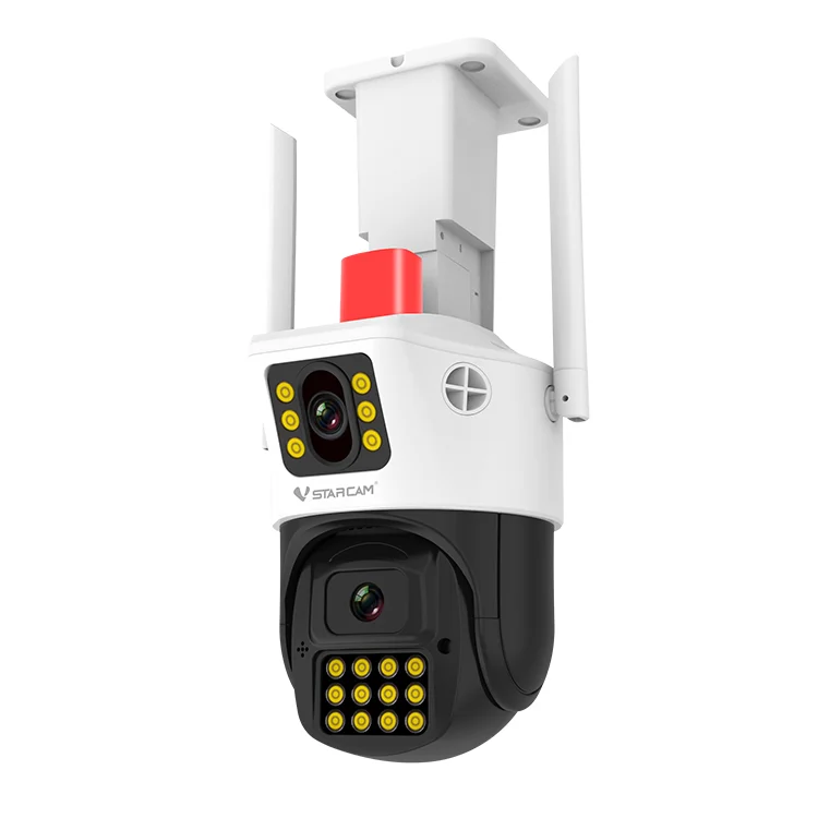 Vstarcam 4G Fire Detection Dual Lens Home Security Camera Smoke Alarm Fire Point Recognition Ip Camera Sim Card Network FG663DR