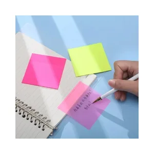 Promotional S3002 Transparent Self-Adhesive Memo Pads Clear Waterproof Sticky Note