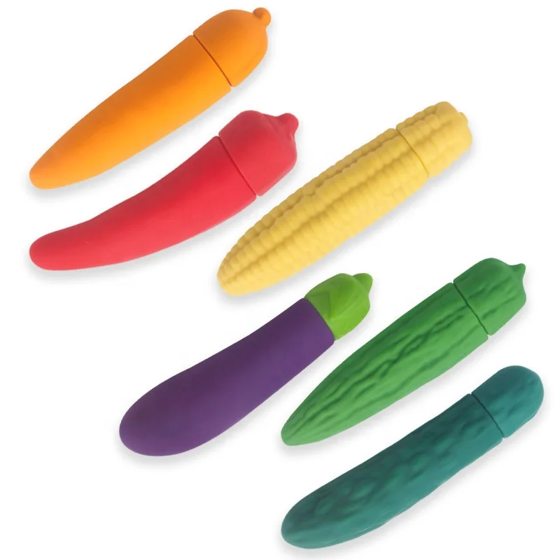gemüse als sexspielzeug Realistischer Silikon Obst- und Gemüse-Vibrator für Frauen  AV-Stab-Massagegerät Masturbation Mini-Vibrations-Aubergine Sexy Vibrator
