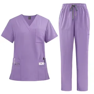 Factory  Scrub Suits Stretch Breathable Female Sets Jogger Nursing Scrubs Uniforms Medical Spandex Hospital Scrubs Spa Uniforms