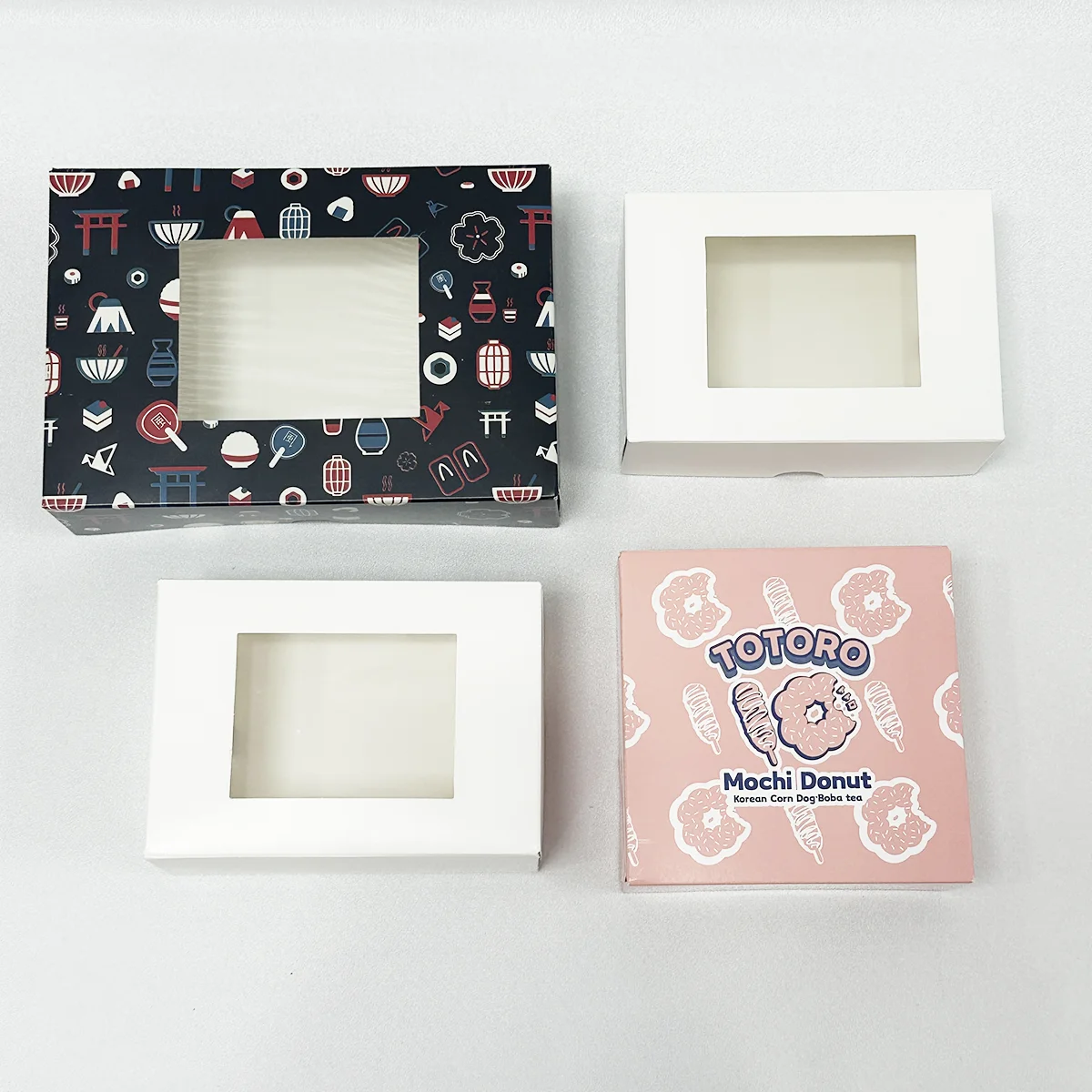 Personalized Corrugated Take Out Box Embossed Pretzel Bakery Pastry Box for Croissant Cinnamon Roll Scone Packaging