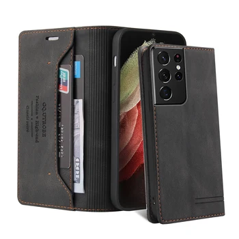Leather Case for Samsung Galaxy S21 S20 Fe S22 Ultra 5G Note 20 A53 A33 A13 A52 A32 A42 a12 A02S A51 A31 A72 Flip Wallet Cover
