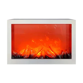 High quality tabletop decor artificial fireplace lantern indoor electric fireplace with simulation flame LED fireplace light