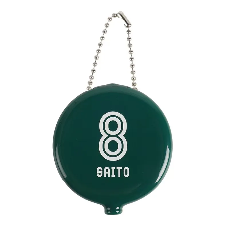 Silicone Round Coin Purse with Cartoon Logo Printing Zipper Key Bag Portable Handheld Small Storage Bag preview 2