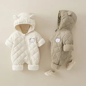 Autumn Winter Baby Full Sleeve Baby Cute Bear Cotton Polyester Clothes Newborn Jumpsuit Baby Warm Romper