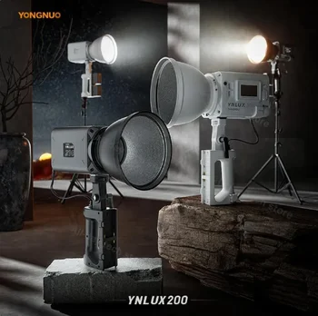 YONGNUO LUX200 YNLUX200 200W 2700K-6500K Handheld Led Video Light Lamp with 200w Power COB Adjustable Color Temperature Lights product image