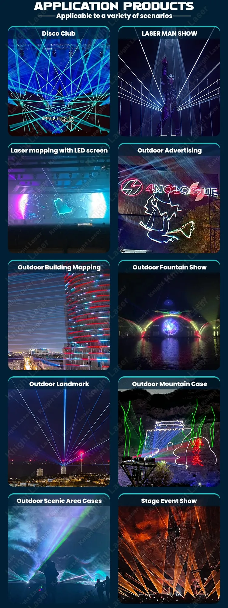 IP65 Waterproof Laser Lights - RGB Animation & Outdoor Show