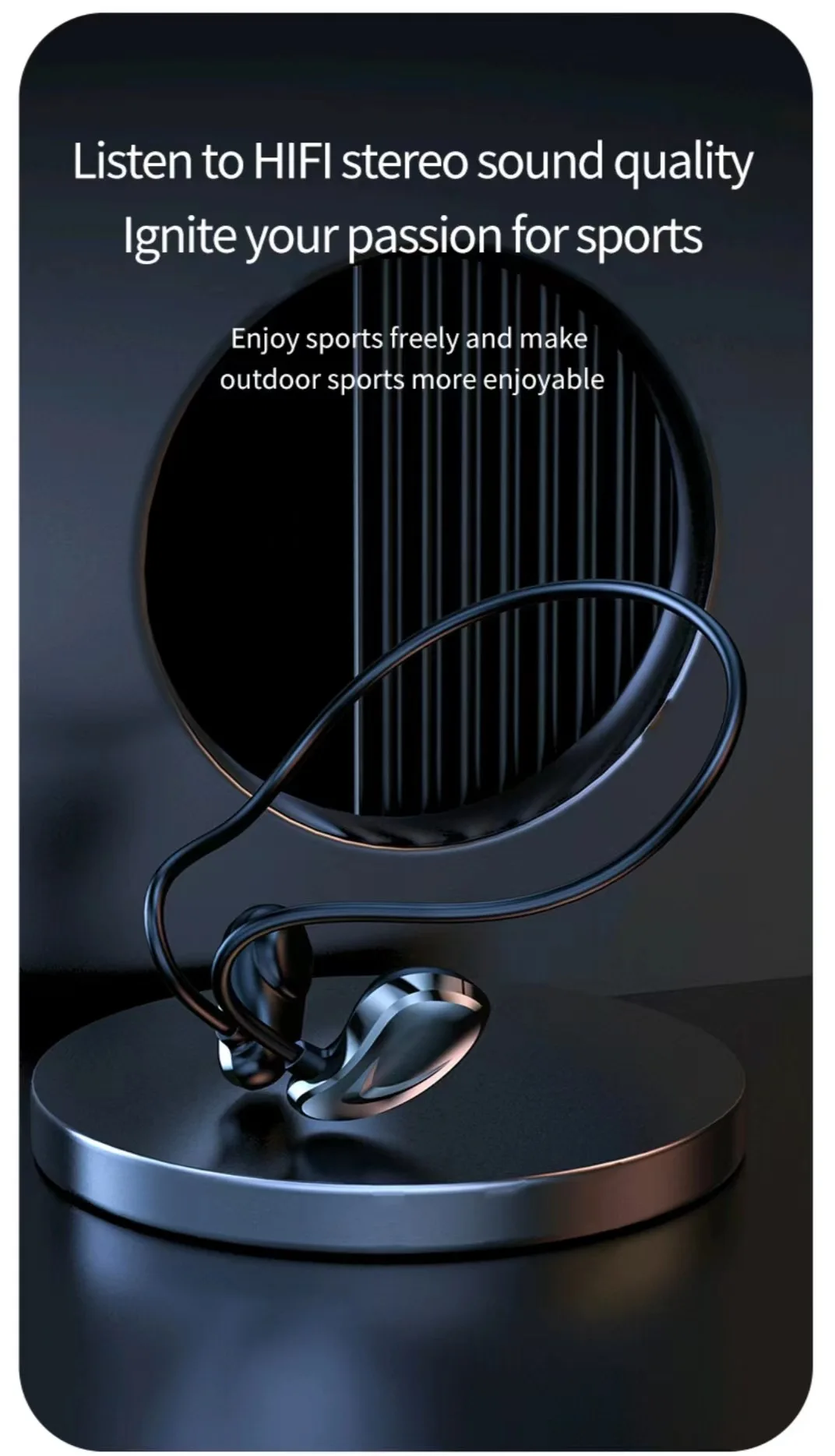 TWS Ture Wireless Earbuds KM-A60 Air Bone Conduction Comfortable on Ear Headphone