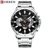3 Silver Case Black Dial