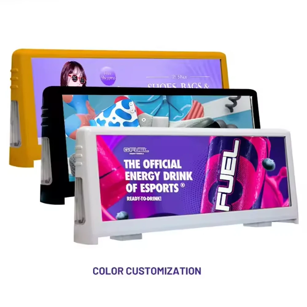 2025 Car Led Controller Card Com P5 Rgb Taxi Led Display Taxi Safety Screen Advertising Sign Double-Sided Taxi Display