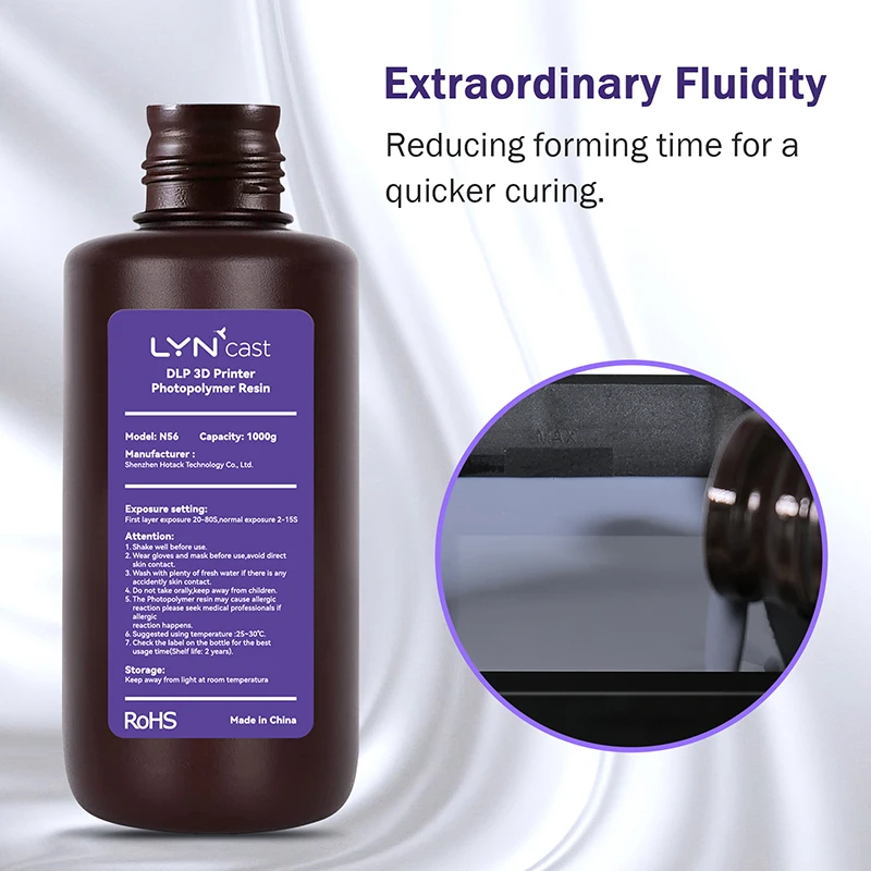 Lyncast Resin Photon 3d Printer 405nm Dlp Uv Dental Castable & Non