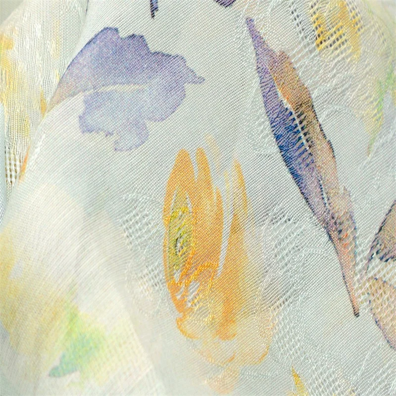 Y5001 # цветочный цифровой Модный узор с принтом тенсель лиоцелл нейлоновая ткань Жаккардовая Ткань шелковая Женская ткань для платья оптовая продажа