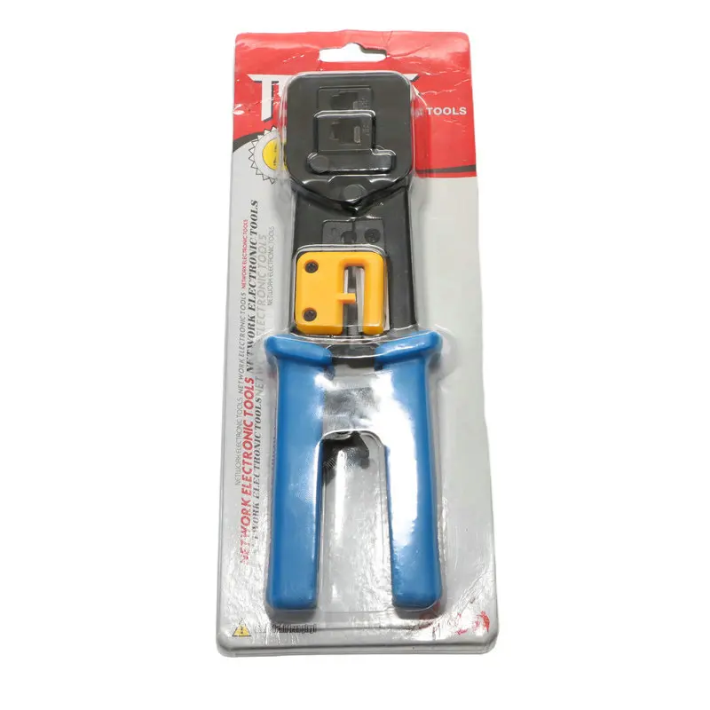 RG11 RJ45 Network Cable Clamp Manual Cables Crimp Pliers  6P 8P Pass Through Crystal Head Crimping Tool