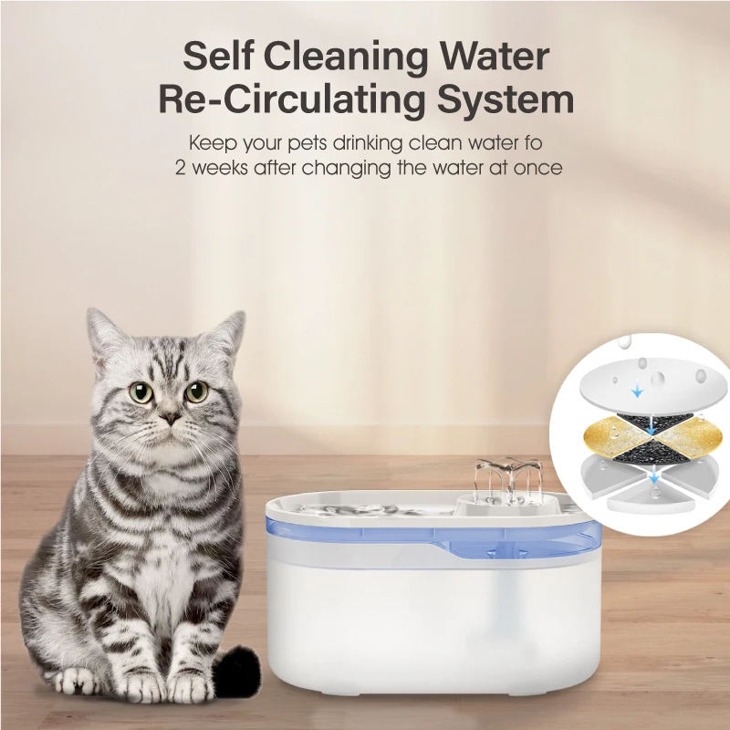 Oem 2.8l App Control Automatic Smart Wifi Cat Water Fountain Dispenser