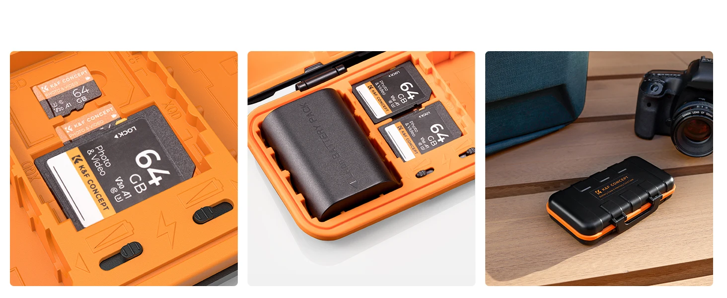 K&f Concept Kf31.079 Camera Battery Memory Card Case,Professional