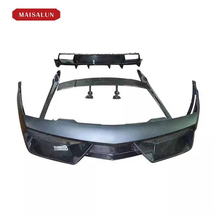New Carbon Fiber Body Kit for Lamborghini Gallardo LP550 560 570 D Style Front Bumper Side Skirts Spoiler Diffuser Upgrade