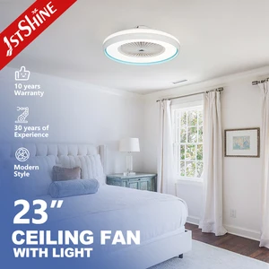 1stshine LED Ceiling Fan Light Children Room Low Flush Abs Blade Smart Wifi Ceiling Fan with LED Light
