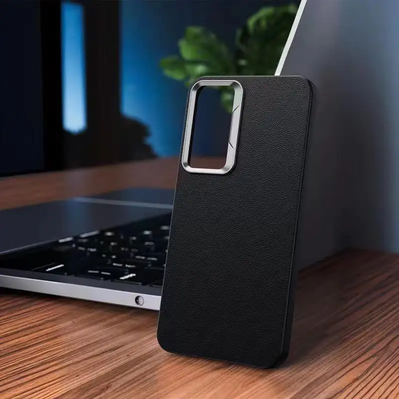 product high quality business style leather pattern soft tpu case for iphone 17 pro s25 ultra water proof shockproof mobile phone cover-4