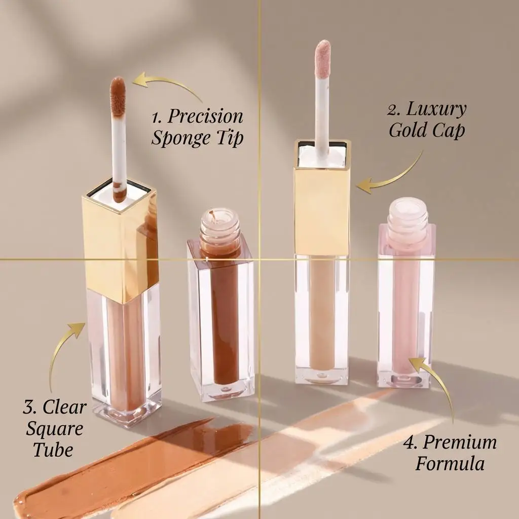 product vegan private label 2 in 1 dual ended liquid contour concealer highlighter custom logo face makeup vendor-7