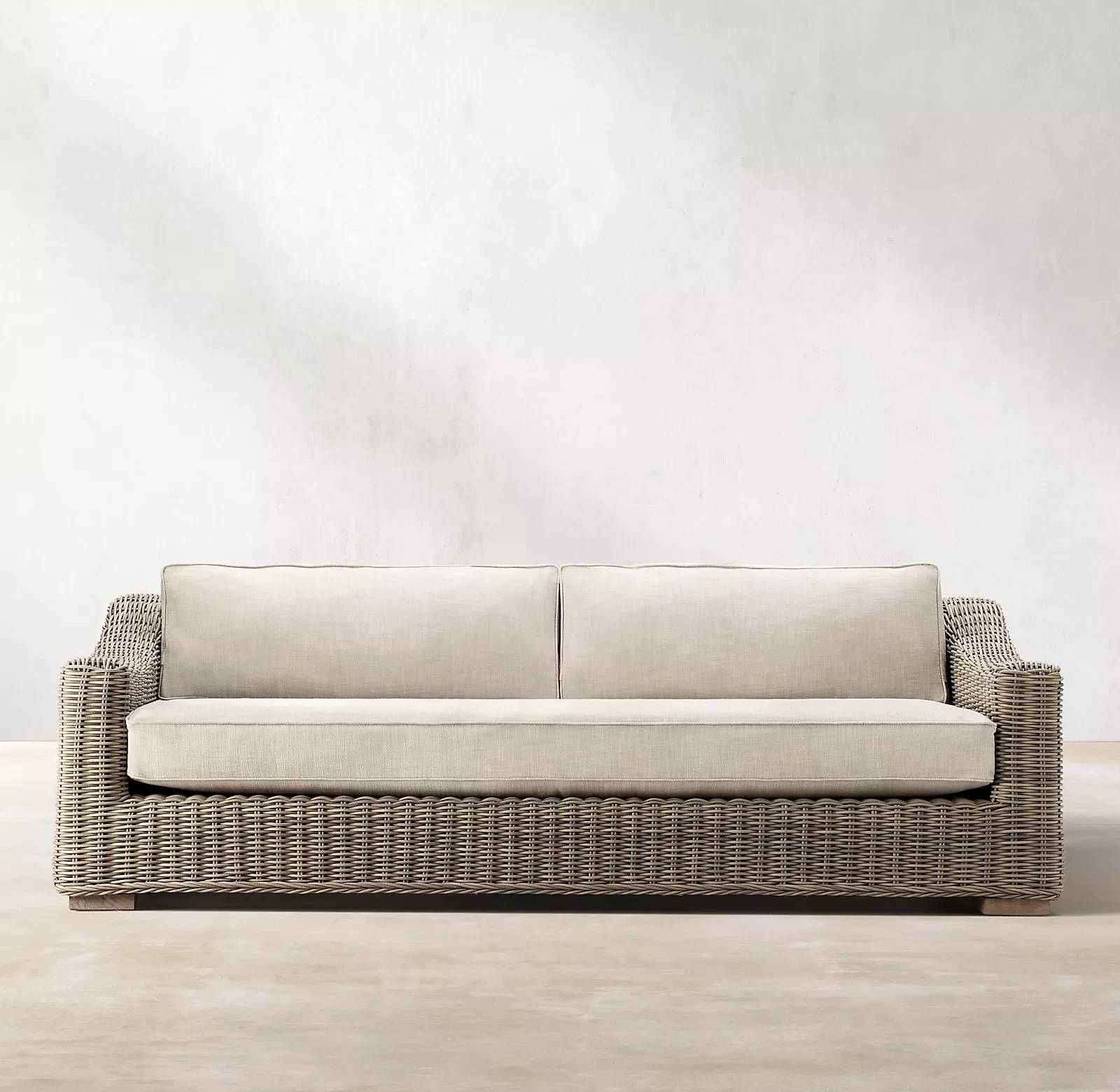 Простая мебель для сада и бассейна алюминиевая рама Плетеный современный уличный диван из ротанга