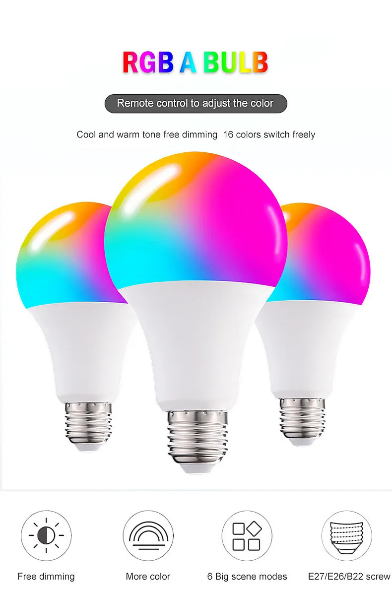 Remoted Controlled RGB Light Bulb, Details