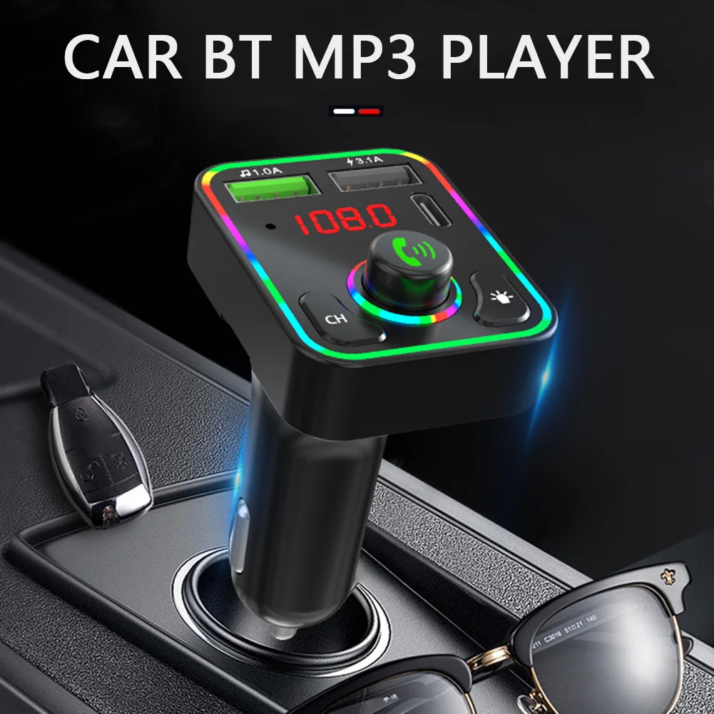 F4 Fm Transmitter Car Mp3 Player For Car Usb Charger Led Backlight Fm