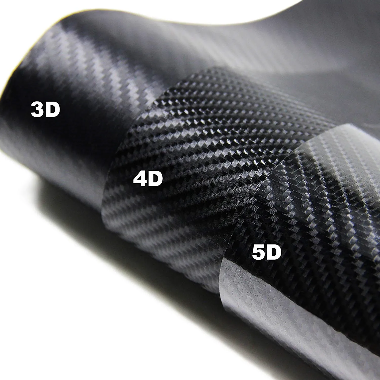 3D Fiber de carbone vinyle taille Multiple voiture feuille rouleau