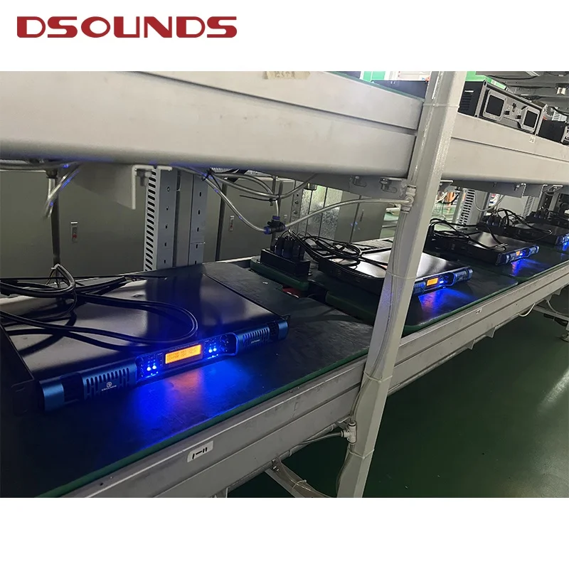 Class D Professional Amplifier Audio Amplifier 4-channel Stereo Power Amplifier 1U Size 1200Wx4 for DJ Sound Set