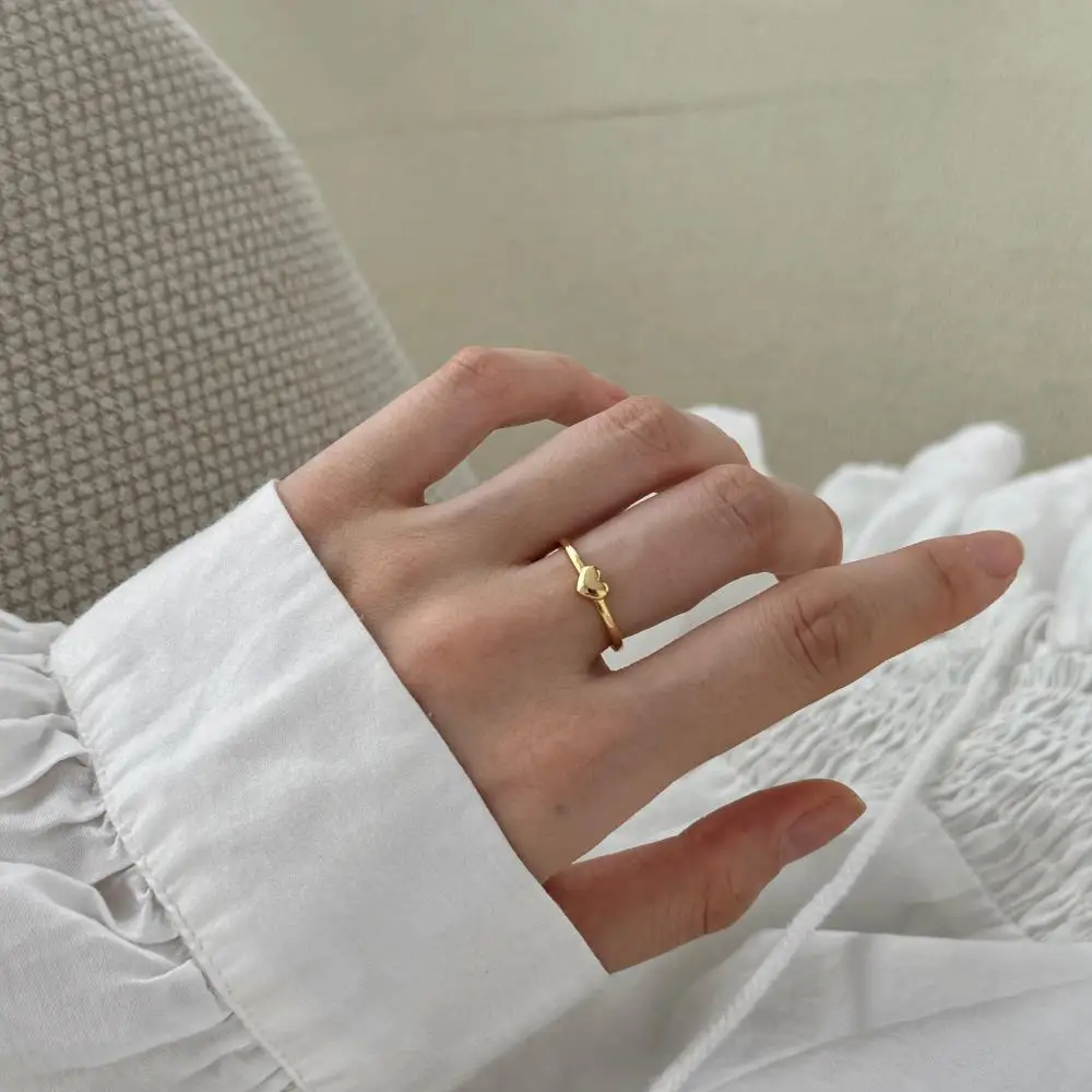 KAKODIY Open Adjustable Promise Ring Women Wedding 925 Sterling Silver Heart Ring Jewelry detail 8
