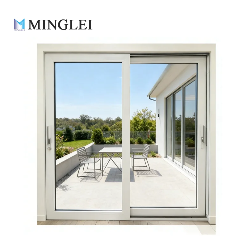 Modern Style Thermal Break Aluminum Sliding Door Double or Triple Glazed Lifting and Sliding Door for Home