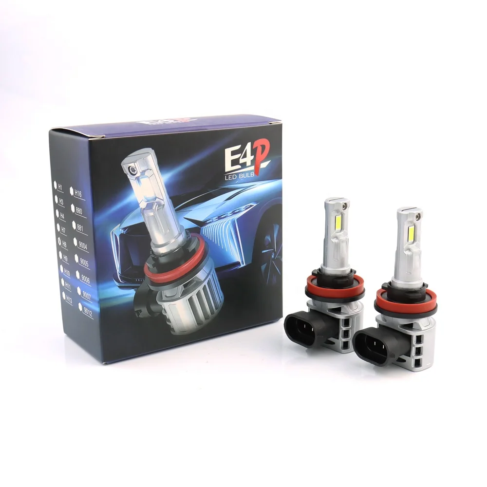 Auto Lighting System Plug and Play Led Headlight Bulb New E4P H4 H7 H11 9005 9006 6500K 10000K 8000K 4300K 3000K 6000LM Car Bulb