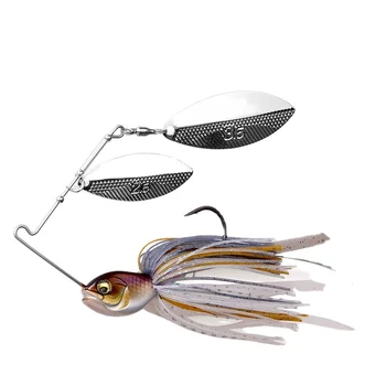 New 18g 8Colors 120mm Sinking Buzz Bait Bass Big Mouth Swimbait Chatterbait SV-3 Double Willow Spinnerbait for Saltwater Fish – Soft Lure – view 4