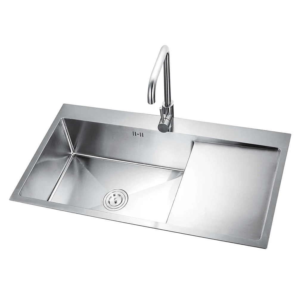 Factory Price Kitchen Sink Foshan Handmade Sink For Stainless Steel 304 Single Sink With Cutting board And Inner Bowl