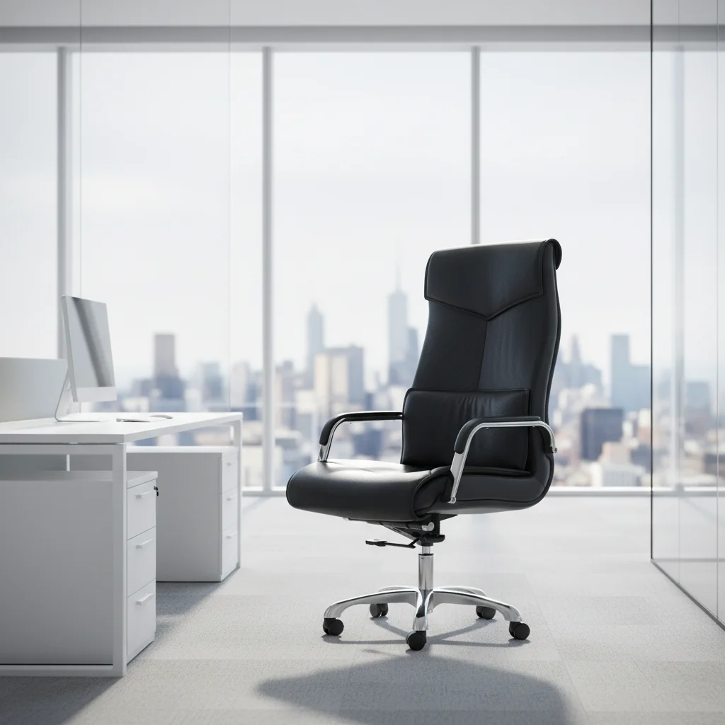 Modern Ergonomic Adjustable Steel Frame PVC Leather Executive Office Chair for Home Office 5
